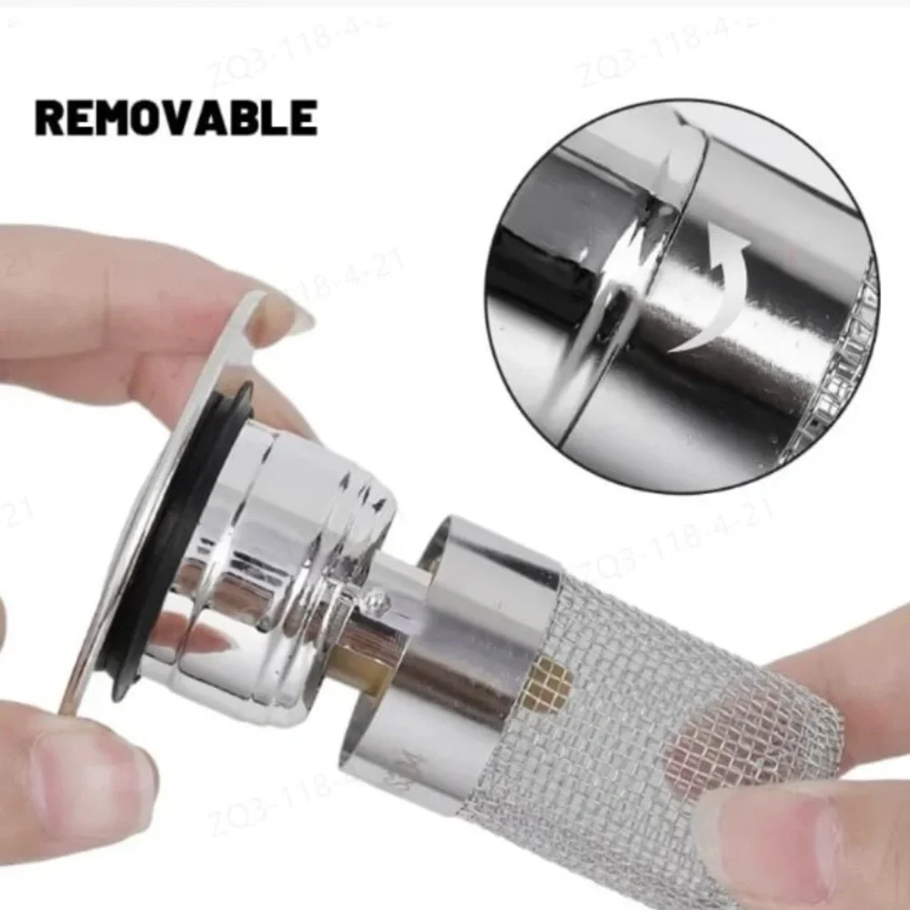 Chrome Drain Basket Sink Filter